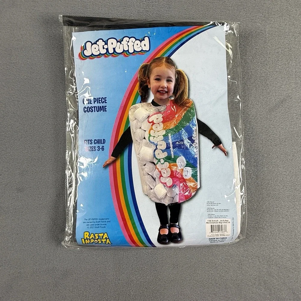 Kids Halloween Costume Jet-Puffed Marshmallow Kids 3-6