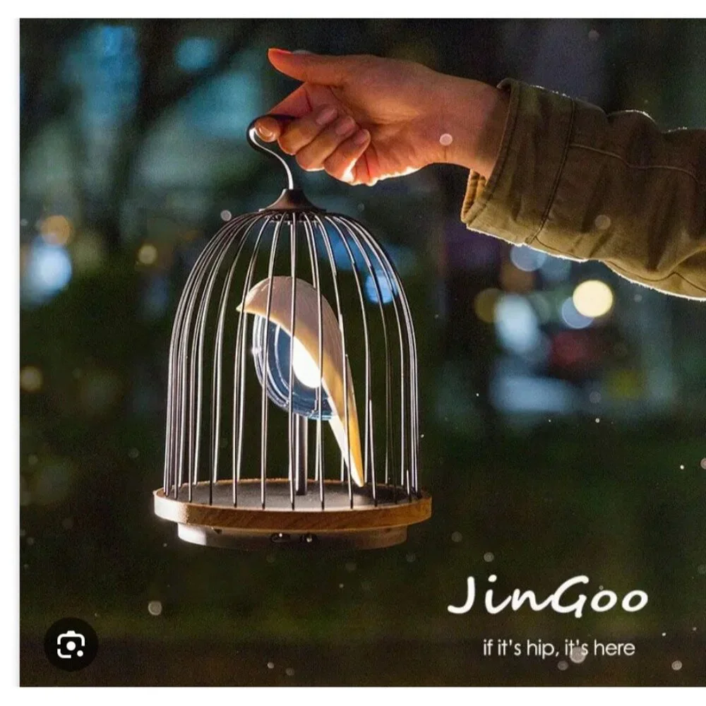 Daqi Concept Jingoo Phoenix Bird Lamp Bluetooth Speaker Gold $450 Rechargeable