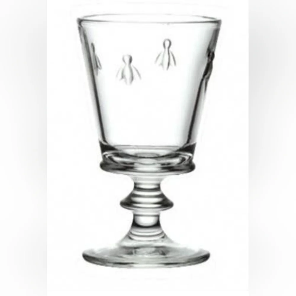 La Rochere Embossed Napoleonic BEE WINE GLASS 8OZ Set Of 2