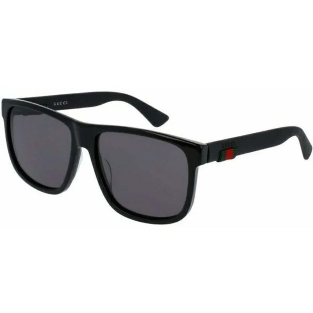 Gucci Black Acetate Rectangle Sunglasses!