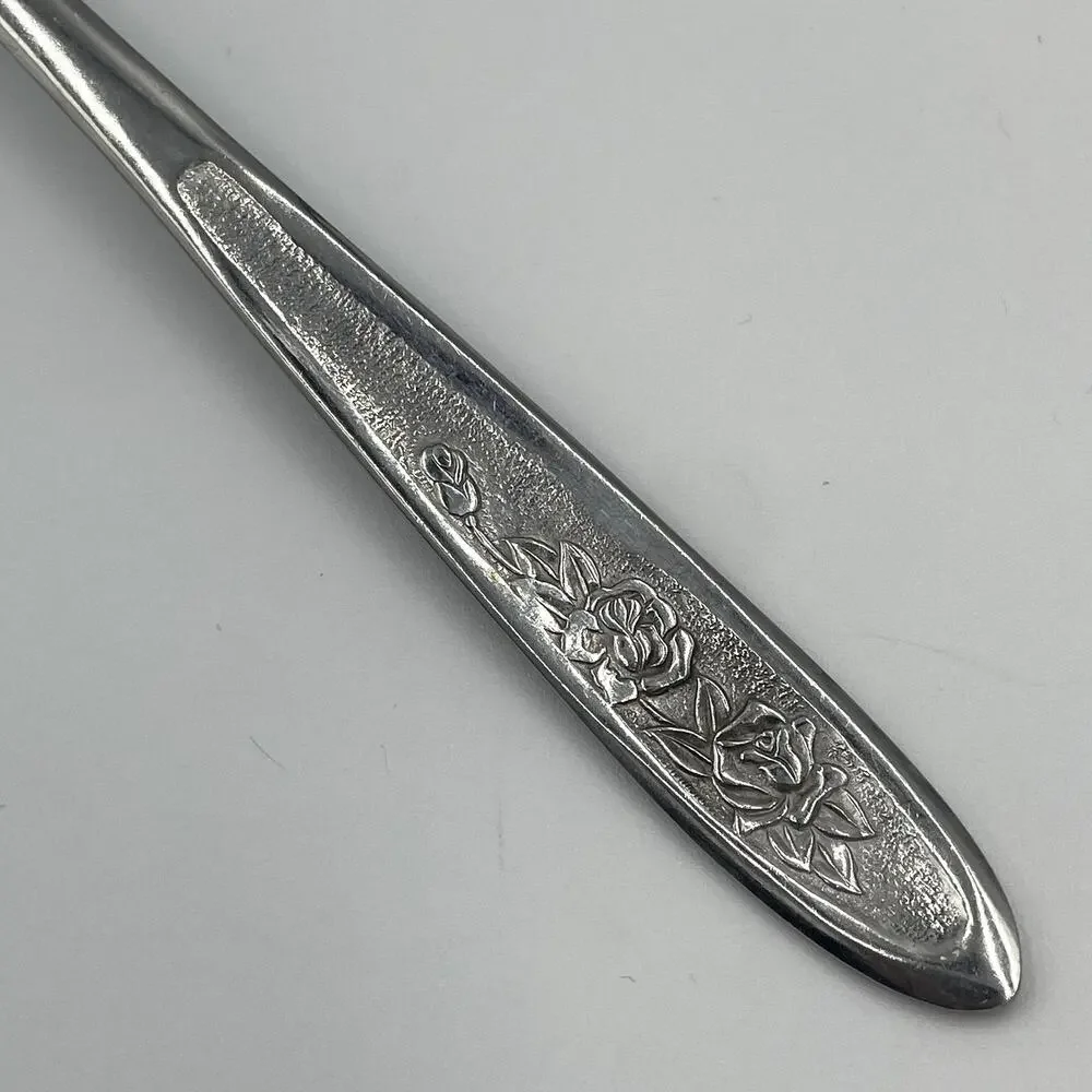 Vintage Ekco Eterna Stainless Steel Pierced Cake Pie Server Country Garden