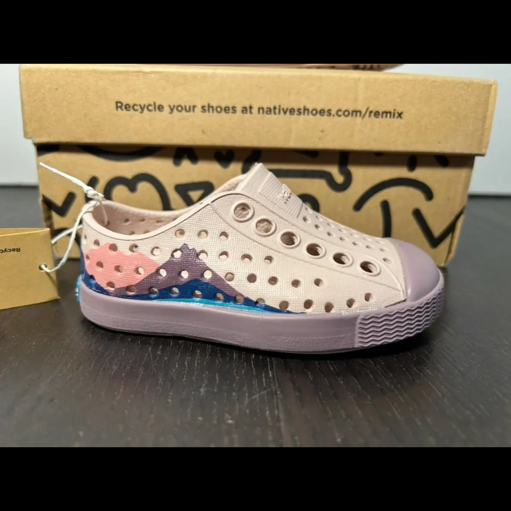 Native Jefferson Block Shoe Pink/Purple/Frontier Mountain Little Kids C4