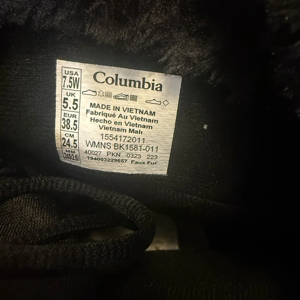 Columbia NWT Black Winter & Rain Boots Women’s Size 7.5W