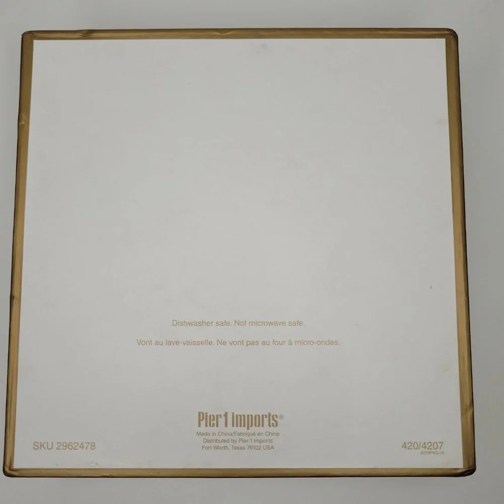 Pier 1 Imports Holiday Season Appetizer Plates Set of 4 Christmas Wish 6