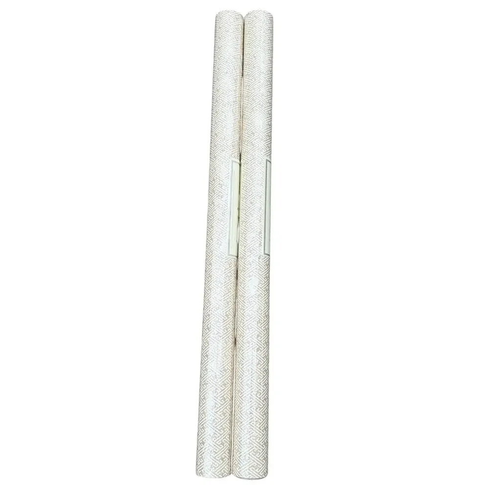 York Fine Wallpaper Beige White Geometric Traditional Style AD1231 One Roll NEW