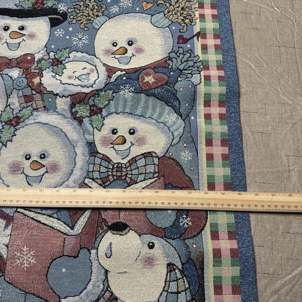 House Of Lloyd Snowmen & Dog Christmas Caroling Tapestry Wall Hanging 2011