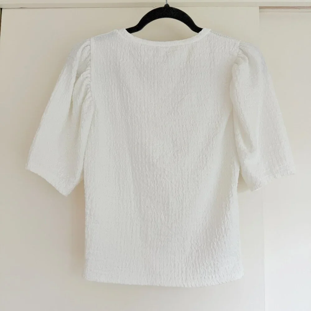 Zara white puff