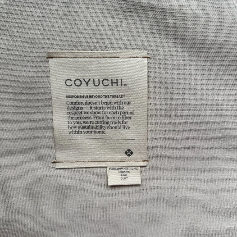 Coyuchi pebbled handstiched
