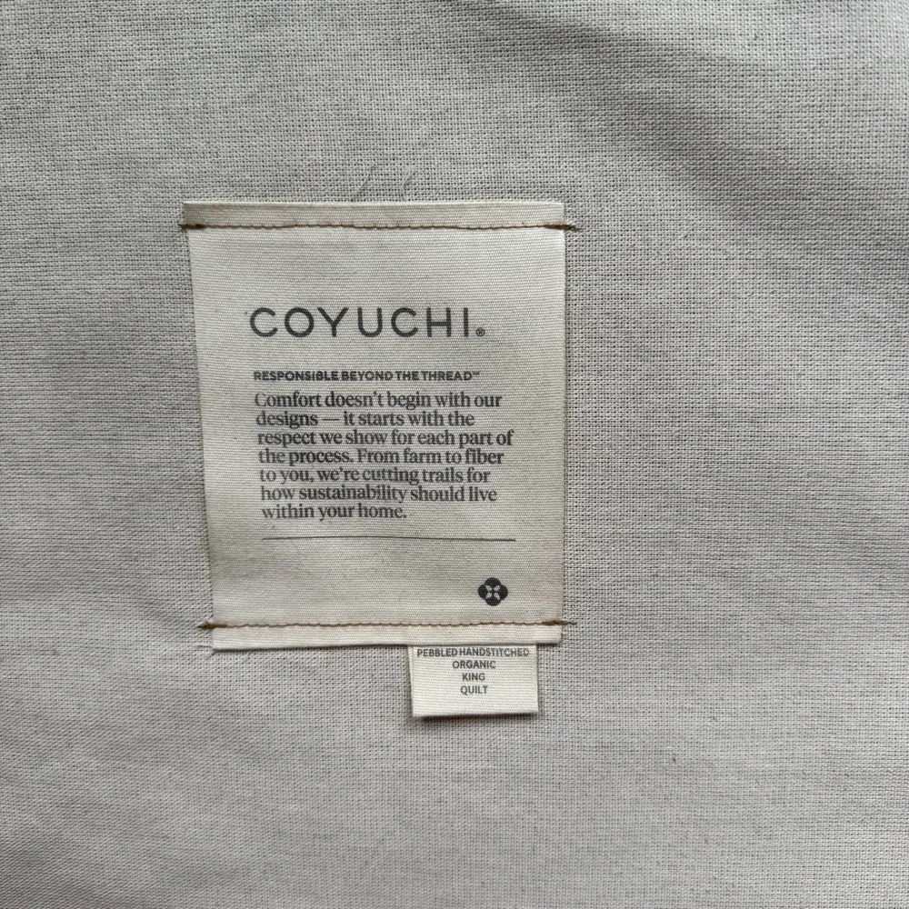 Coyuchi pebbled handstiched