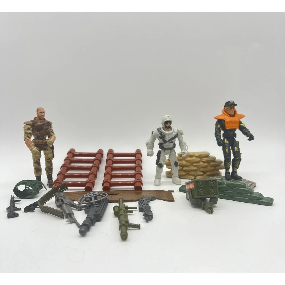 Lanard Army Men Lot Of 15 With Accessory‎ Lot Action Figures Toys