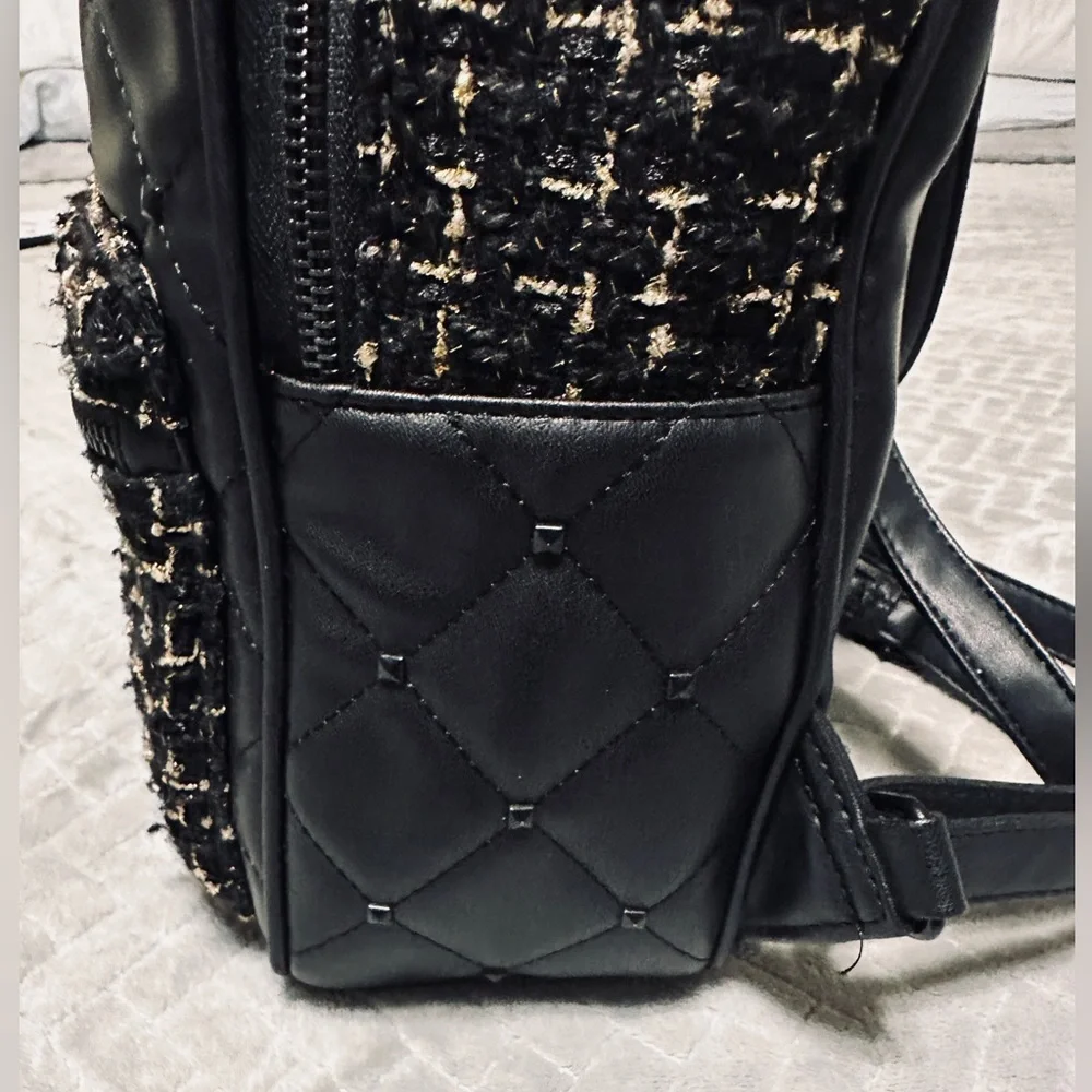 Badgley Mischka Diamond-Quilted Nylon Backpack