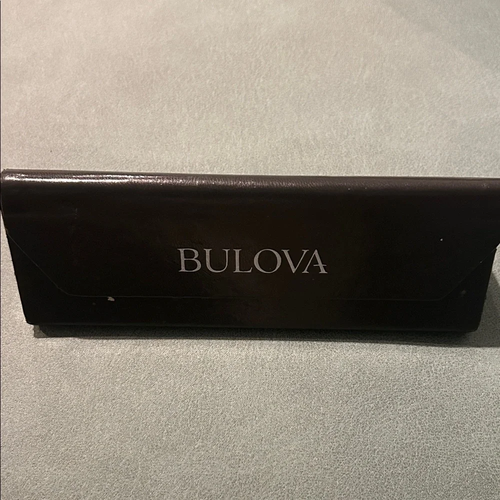 Bulova Dark Gray Glasses Case