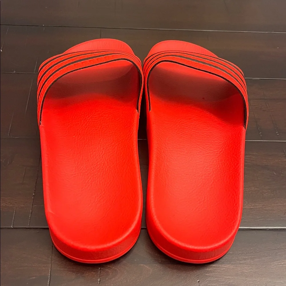 Adidas Adilette Slides Shoes Sandals JR3619 Made in Italy red Mens Size 11
