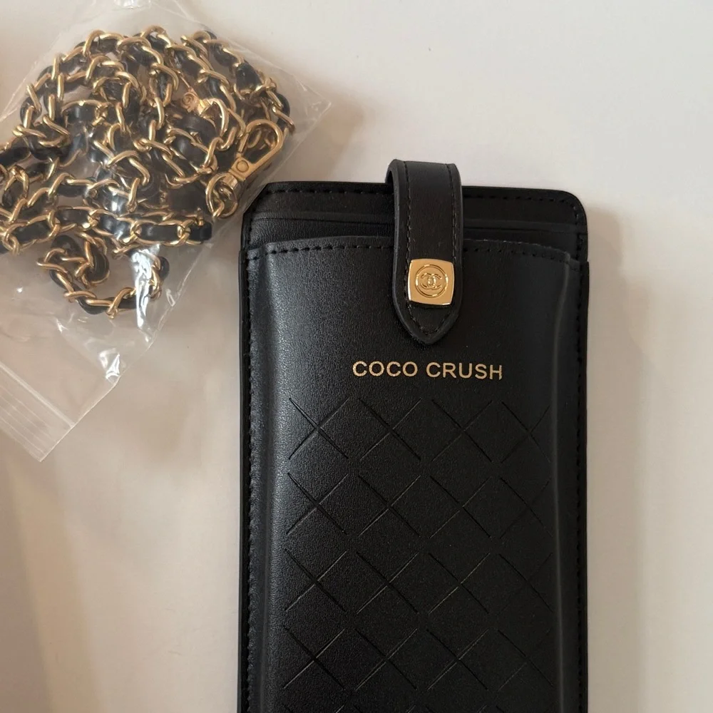 Coco Crush Black Quilted Phone Holster