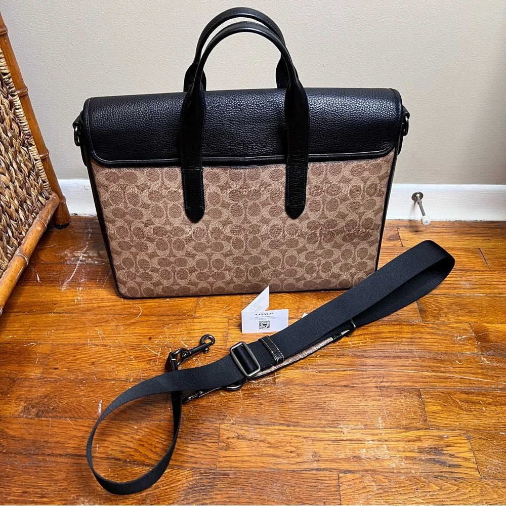 COACH Sullivan Portfolio Brief In Signature Canvas