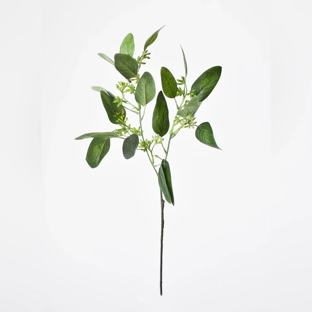 NWT 18 inch faux seeded eucalyptus greenery stem