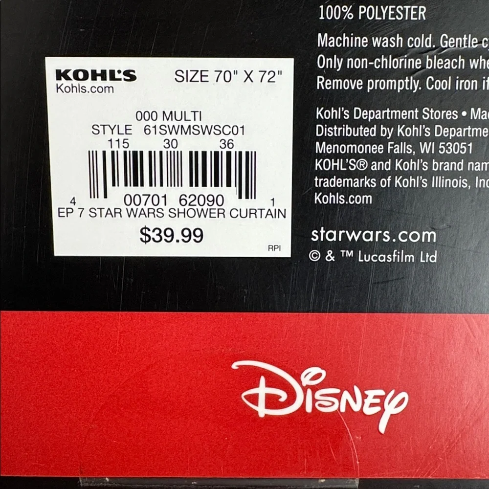 New Star Wars Ep 7 shower curtain