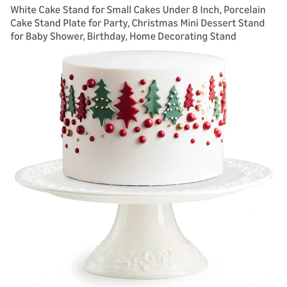New 8 Inch Porcelain Cake Stand Plate