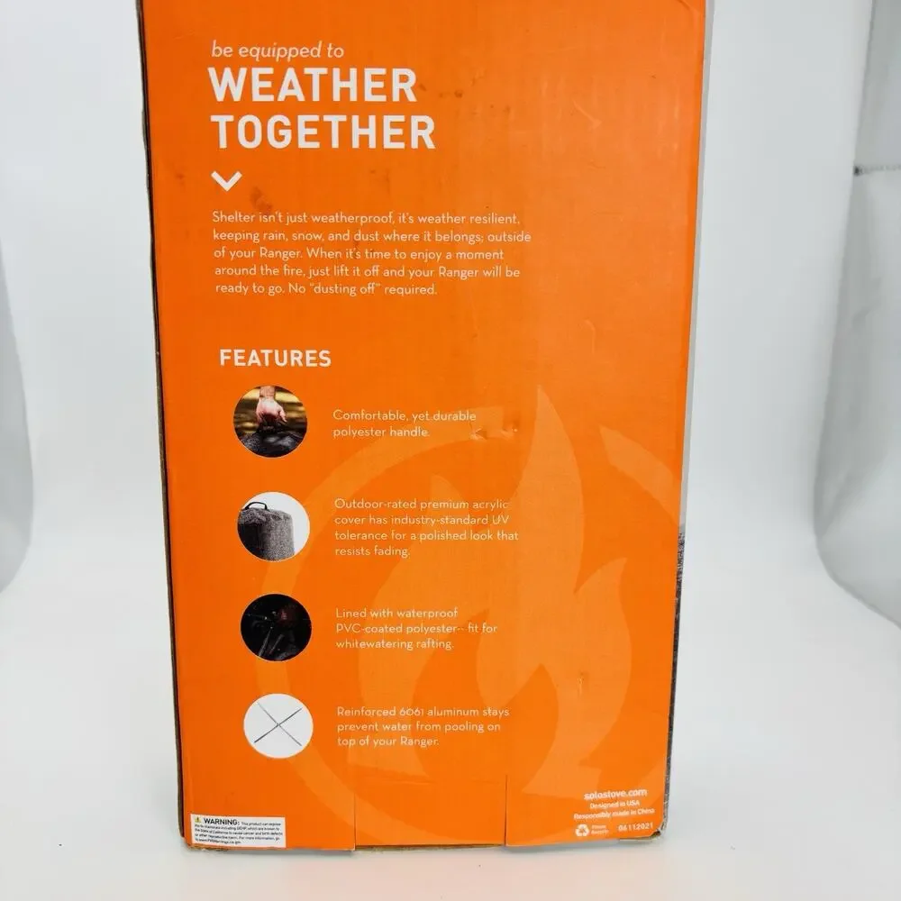 Solo Stove Ranger Shelter Cover in Ash Grey New In Open Box.