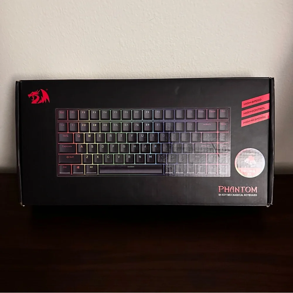 Red Dragon Phantom 84 Key Mechanical Keyboard: NWT