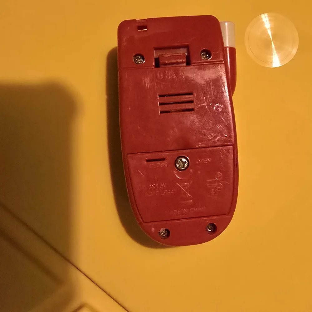 Red and White Toy Flip Phone