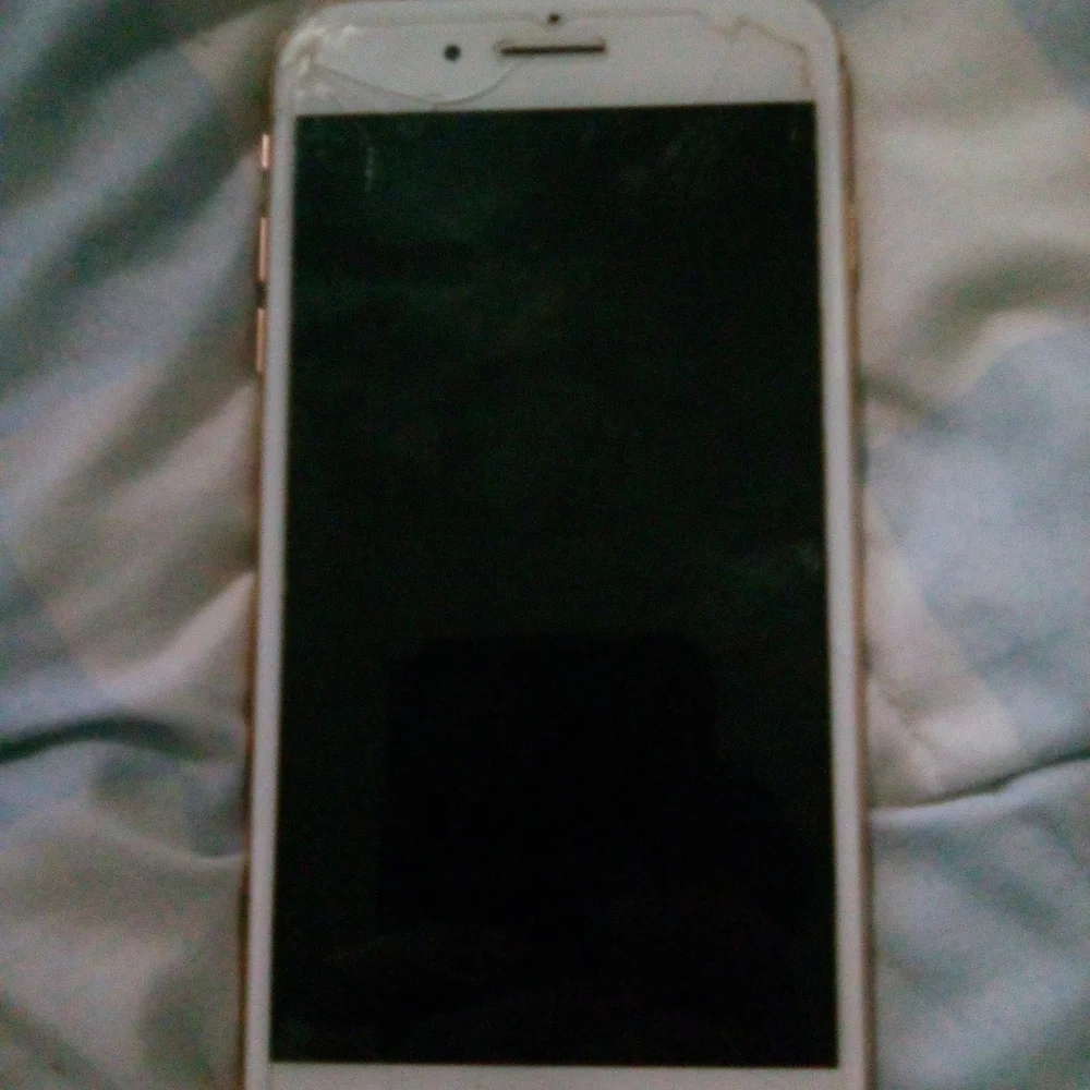 Apple Smartphone with Gold and White Finish