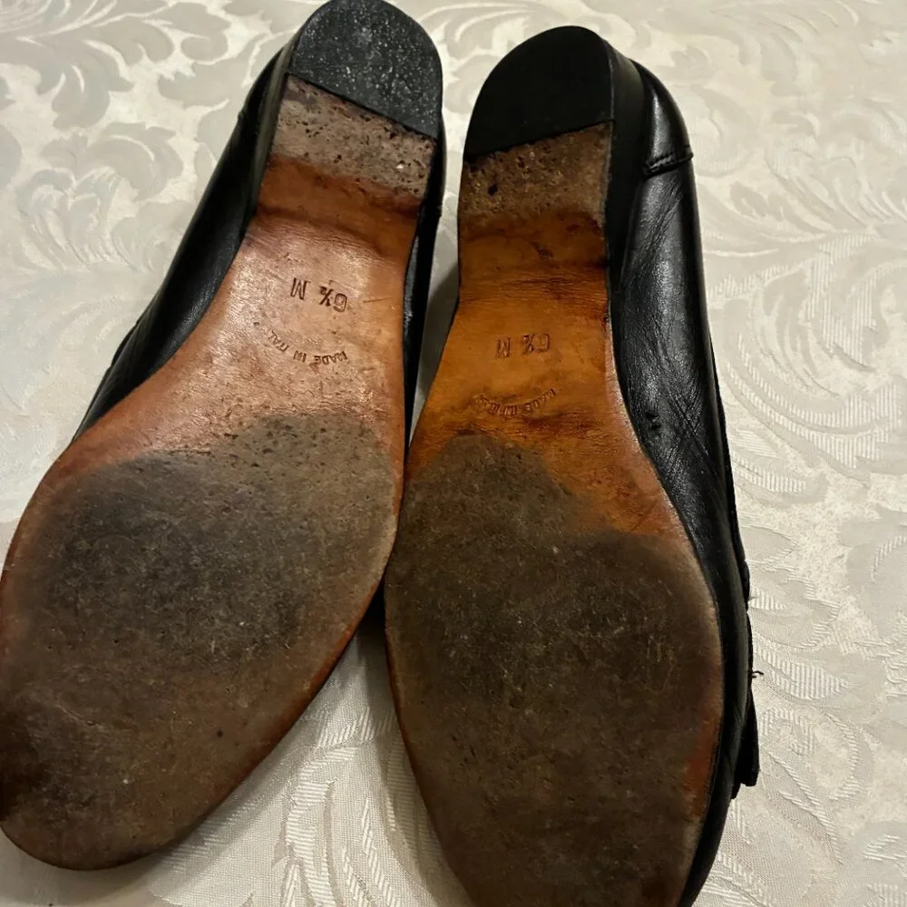 Bally black leather