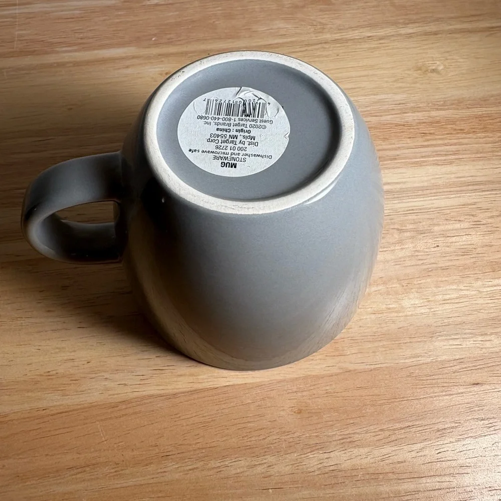 Large Gray Target Ceramic Coffee Mug