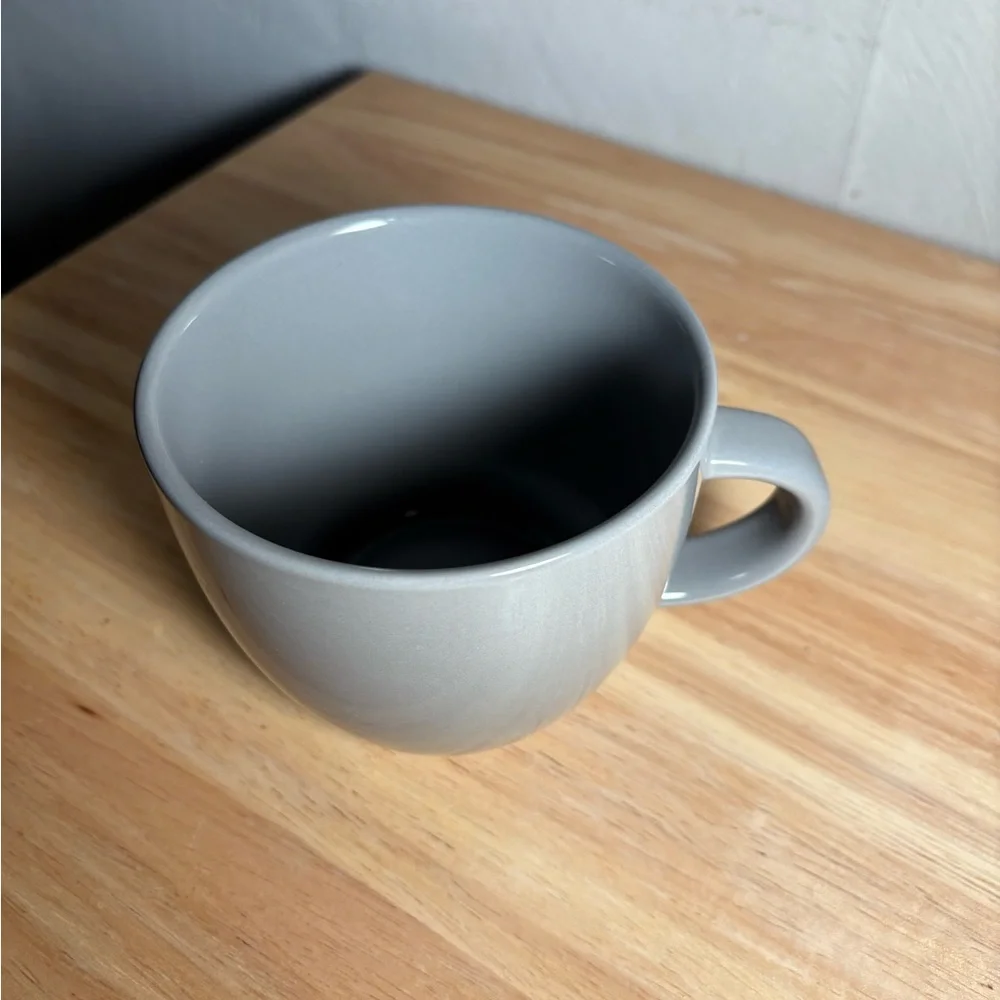 Large Gray Target Ceramic Coffee Mug