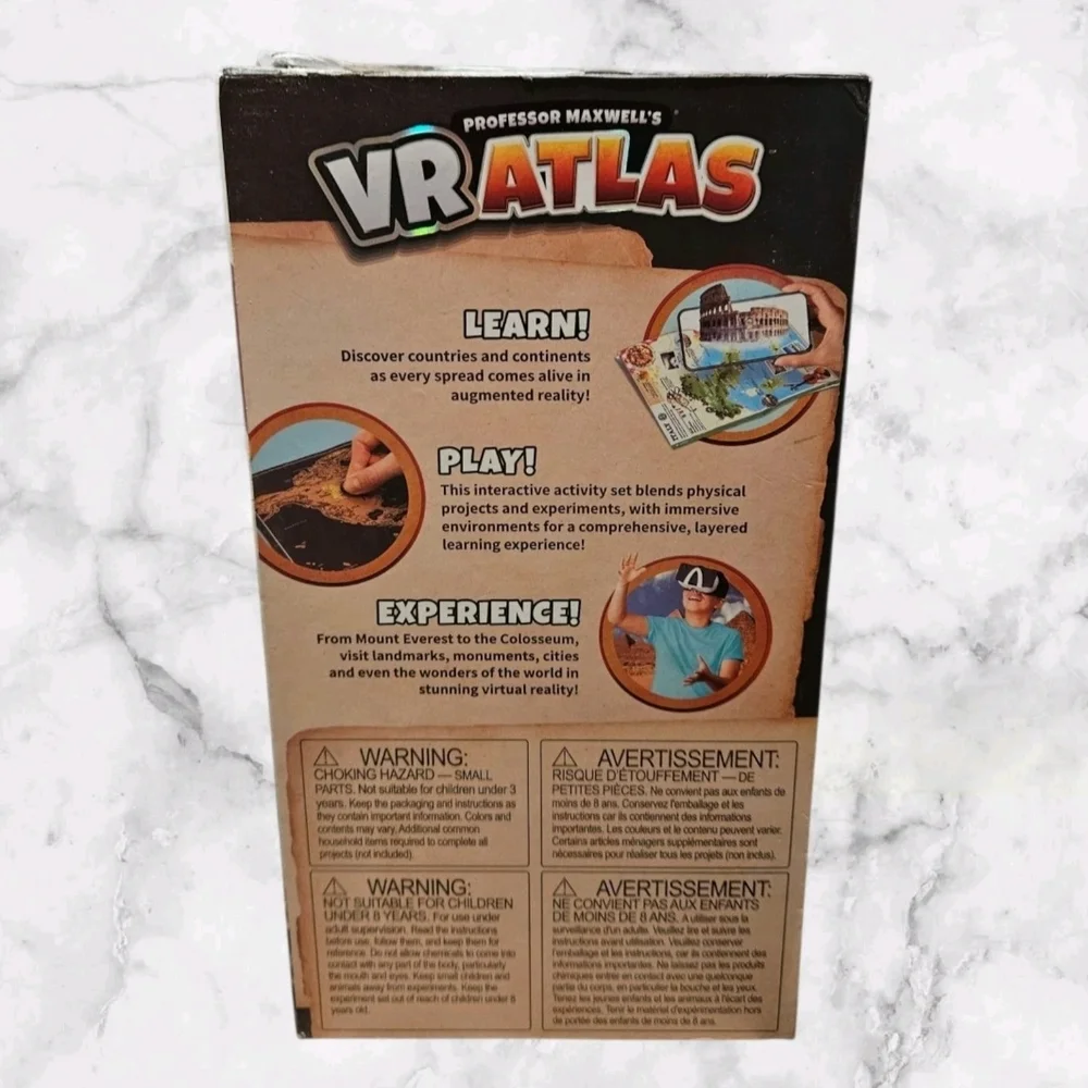 Professor Maxwell's VR Atlas - Virtual Reality Kids Science Kit, Book and Int...