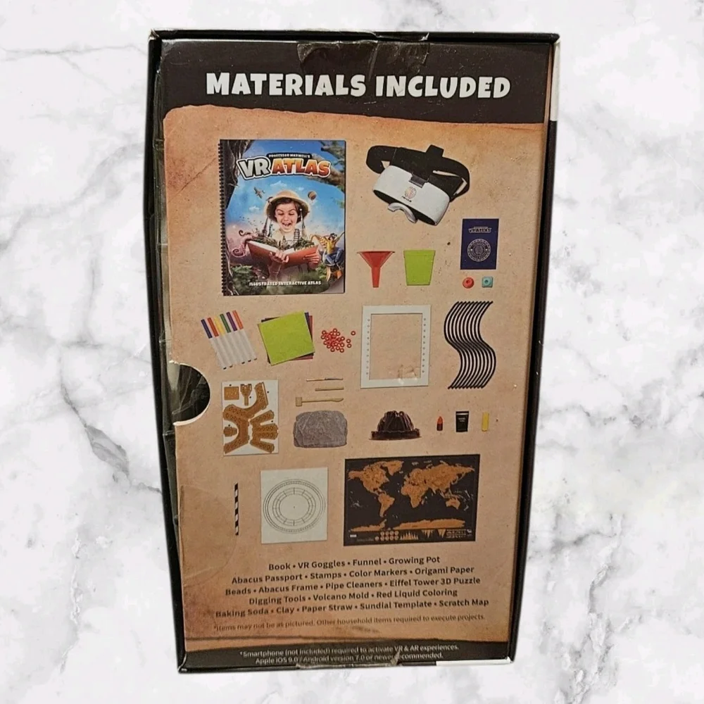 Professor Maxwell's VR Atlas - Virtual Reality Kids Science Kit, Book and Int...