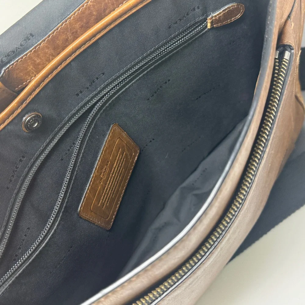 Coach Brown Metropolitan Leather Briefcase Messenger Bag - Vintage