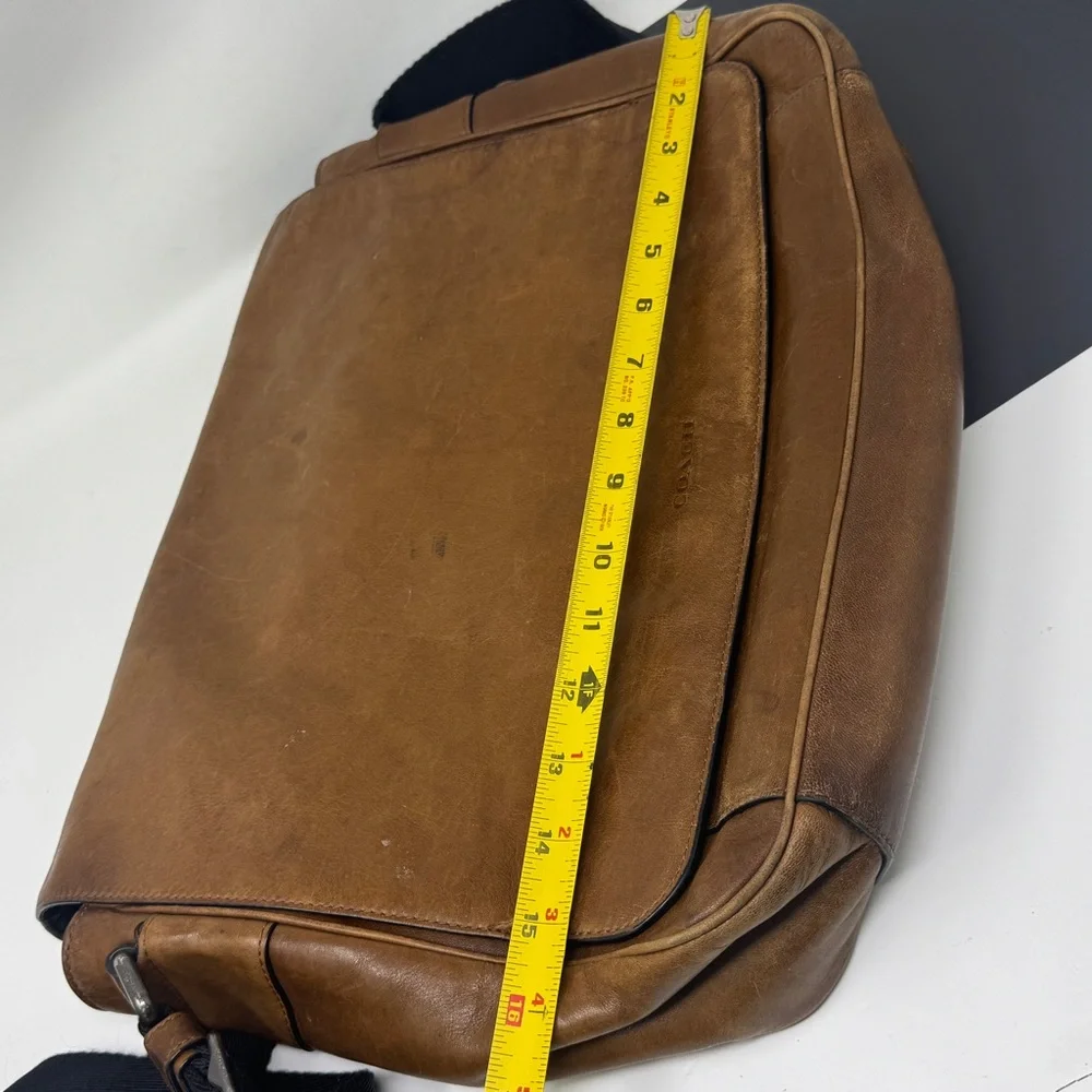 Coach Brown Metropolitan Leather Briefcase Messenger Bag - Vintage