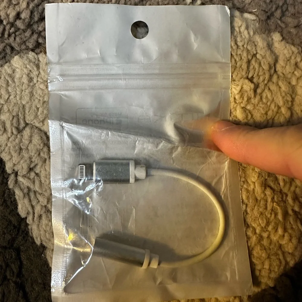 Gray Audio Adapter for Cell Phones