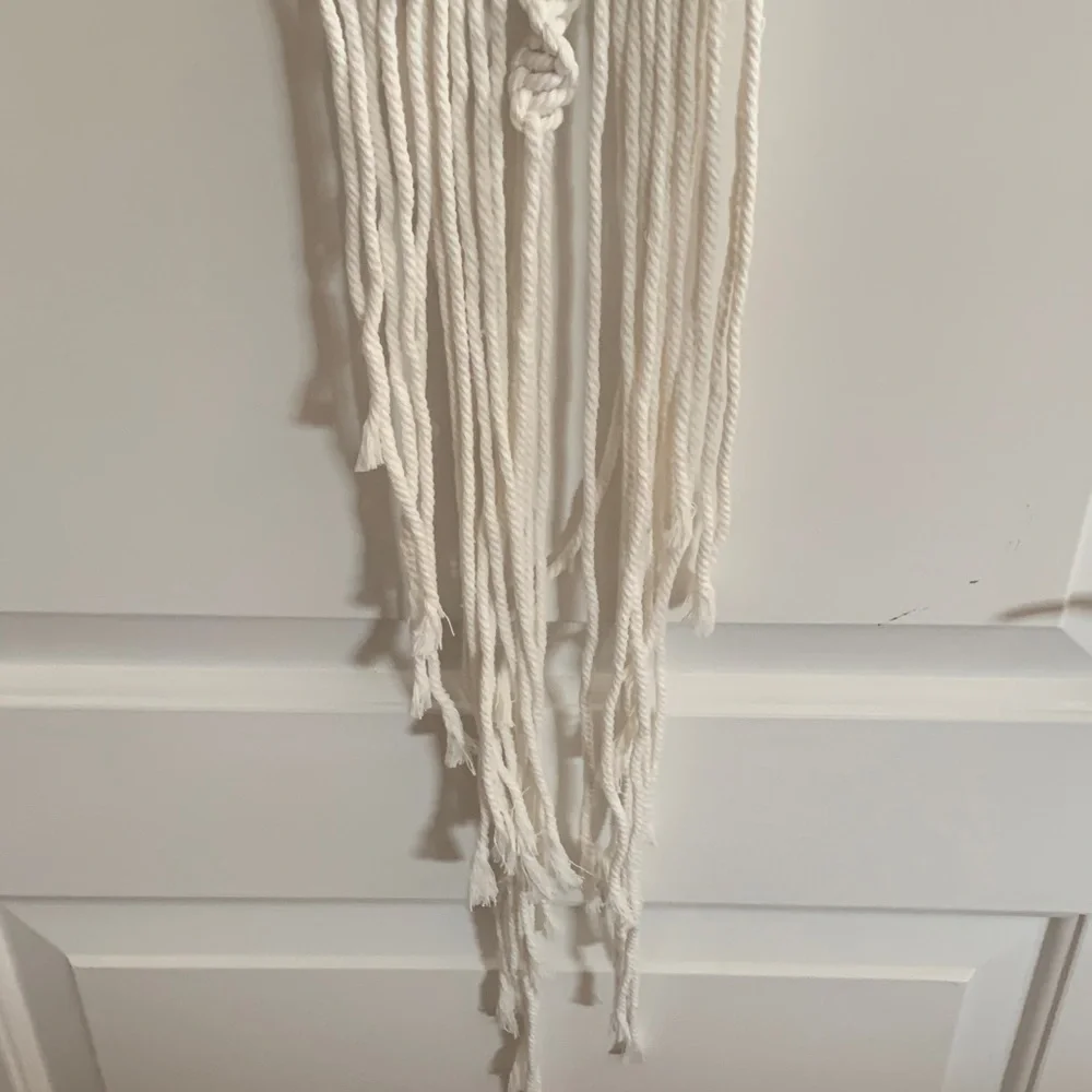 Elegant Cream Macramé Moon Wall Hanging