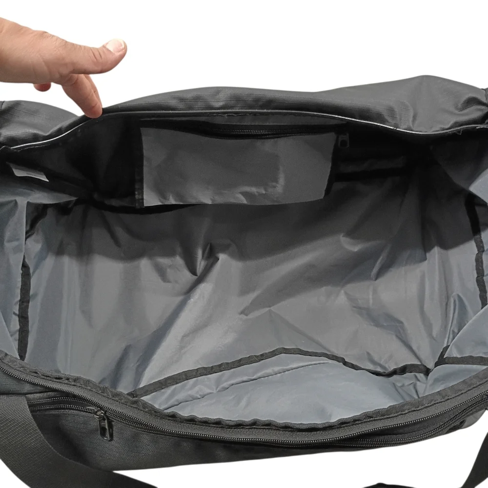 Nike Black and White Duffel Bag