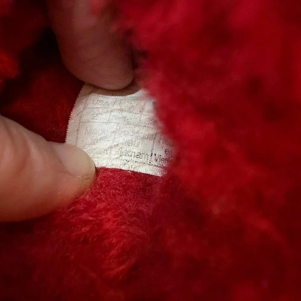 UGG Kids Red Sheepskin Slippers Sequin Heart Cozy Slide Youth 2