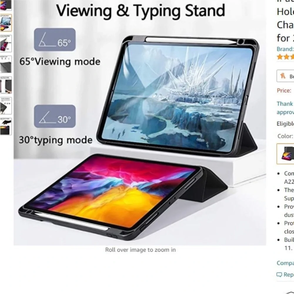 New IPad Pro 11 Case with Stand and Pencil Holder.