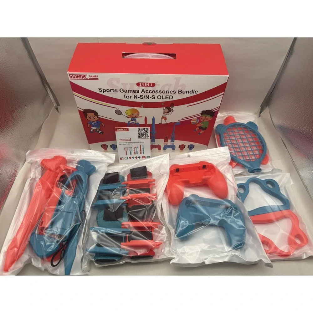 14 in 1 Sports Accessories Kit for Nintendo Switch/OLED Sports Games Bundle Kit