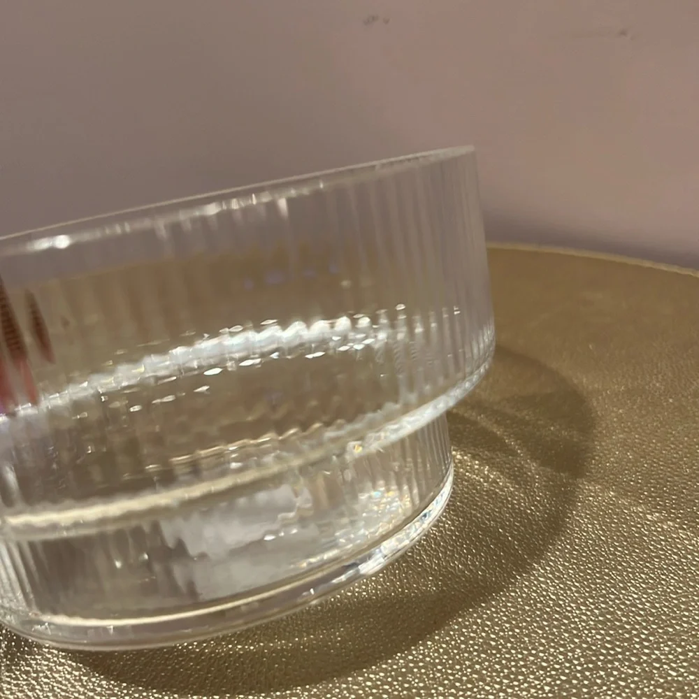 Williams Sonoma Optic Glass Nut Bowl