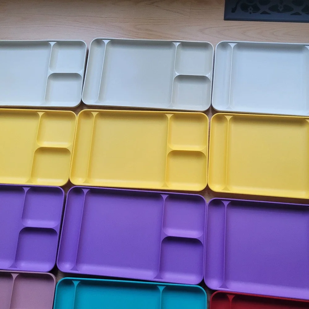 Tupperware Divided Set Lot 15 Colors Lunch Dinner TV 90s