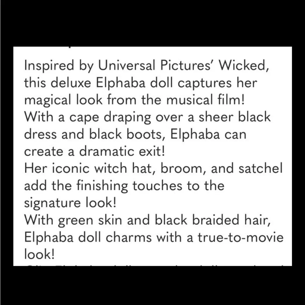 Mattel elphaba doll