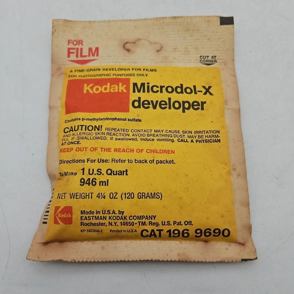 Kodak Microdol-X Developer 4.5 Ounces Brand New Old Stock‎ Vintage Makes 1 Quart