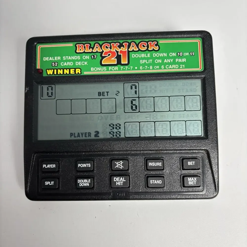 Radio Shack Blackjack 21 Handheld Digital Video Game Tested Works