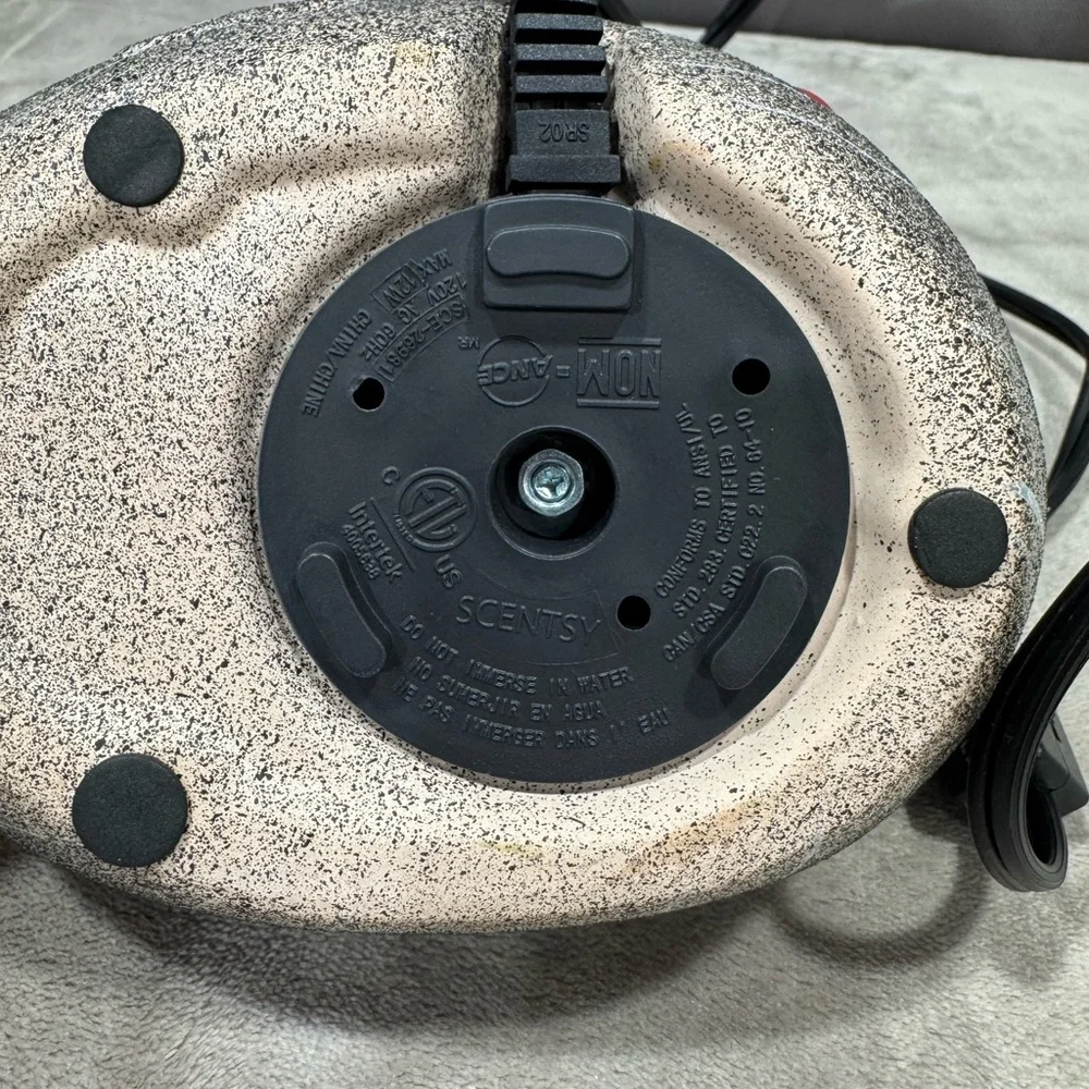 Retired Scentsy Zen Rock Gray and Black Warmer