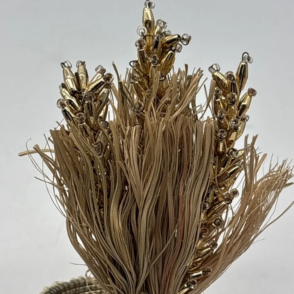 Cynthia Rowley Wheat Napkin Rings SET OF 4 Thanksgiving Harvest Fall Autumn