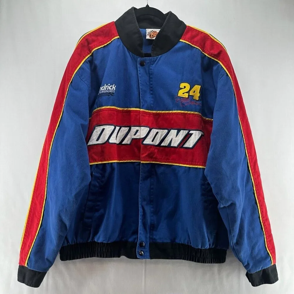 Vintage Winner's Circle Jacket Mens Sz XL NASCAR Racing #24 Jeff Gordon Blue Red