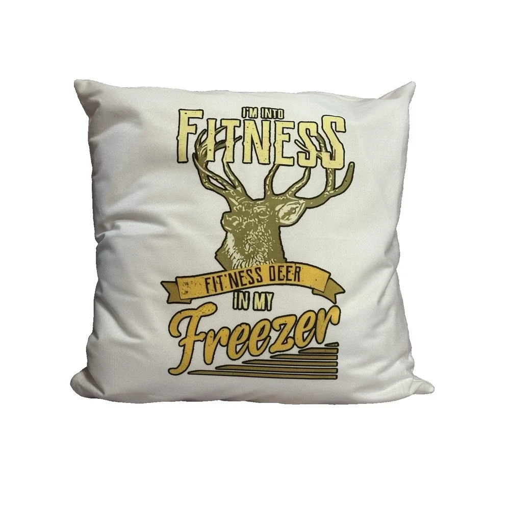 NEW novelty throw pillow 18x18 inches pillowcase & insert included hunting
