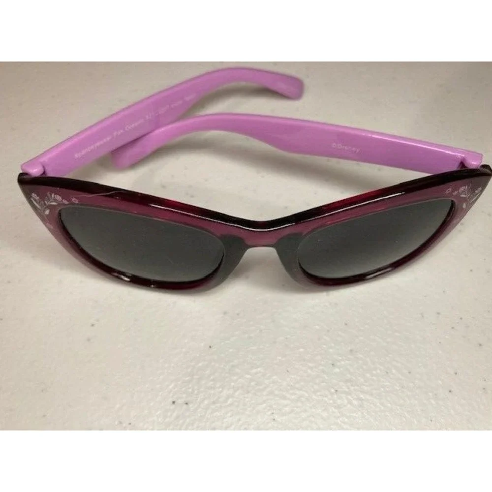 Pano Eyewear Disney Frozen Cateye Sunglasses Pink Glitter w/case Elsa & Anna Yth