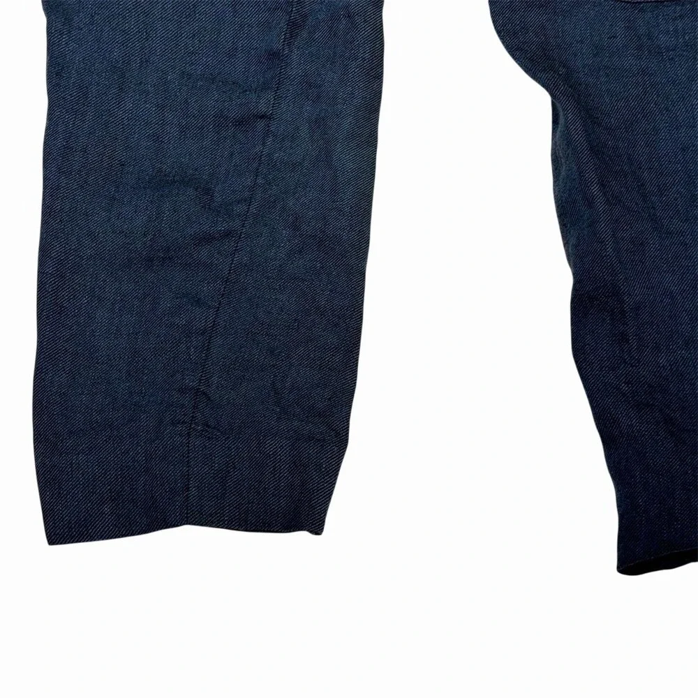 Banana Republic Blue Chambray Cargo Utility Pants Size 6 Straight Leg Pockets